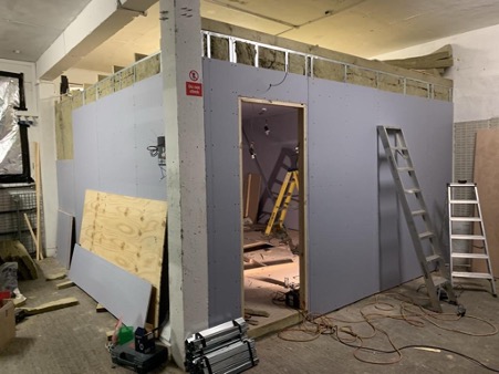 New Hire Frequencies studio under construction.