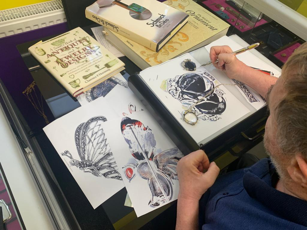 Ari D Norman working on a new design.